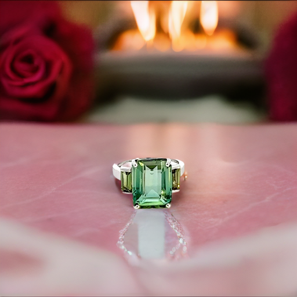 elegant green tourmaline ring - Colours of Life Jewelry