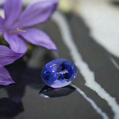 Vibrant Blue Tanzanite Gemstone