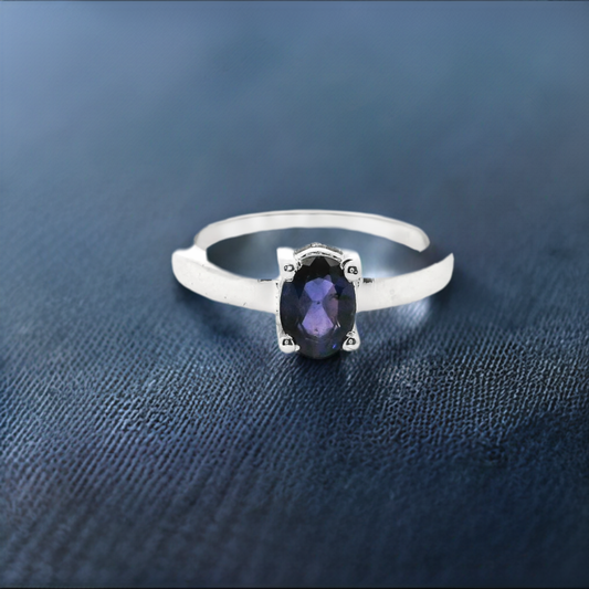 ** Enchanted Amethyst Elegance Ring - Sterling Silver with Genuine Amethyst Gemstone** - Colours of Life Jewelry