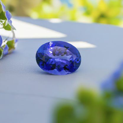 Ocean Blue Tanzanite Gemstone