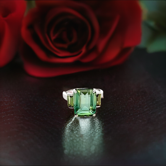 elegant green tourmaline ring - Colours of Life Jewelry