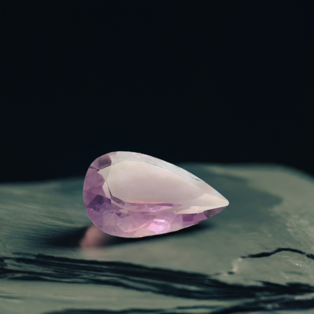 Elegant Purple Tear Drop Amethyst