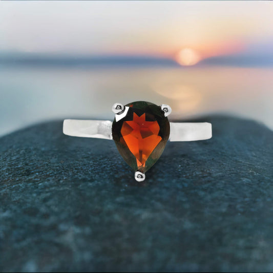 Enchanted Love Garnet Ring - Colours of Life Jewelry